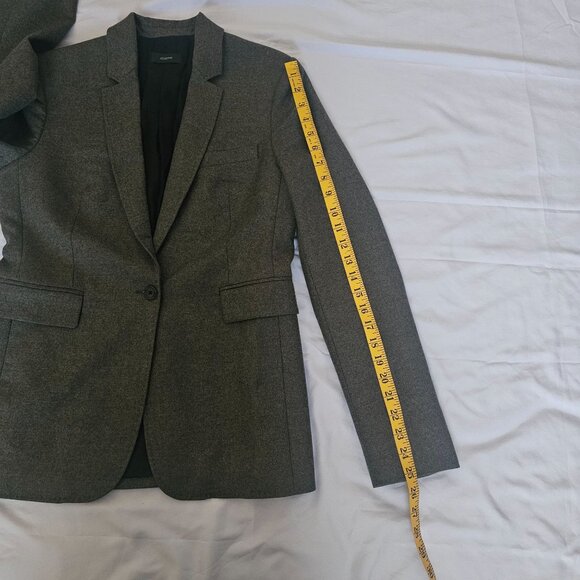 Joseph Gray Wool Blend Single Button Tailored Style Blazer Jacket Women's Sz 42 - Picture 11 of 12